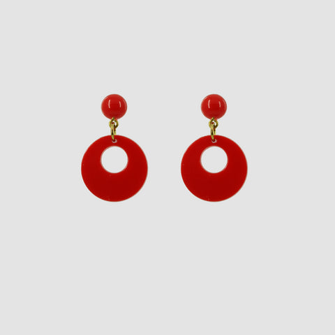 Pendientes Flamenca Niña Rojo