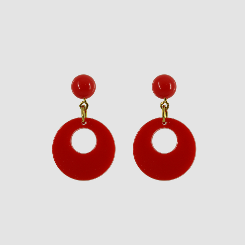 Pendientes Flamenca Niña Clip Rojo