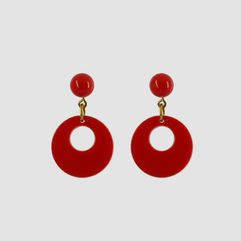 Pendientes Flamenca Niña Clip Rojo