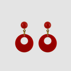 Pendientes Flamenca Niña Clip Rojo