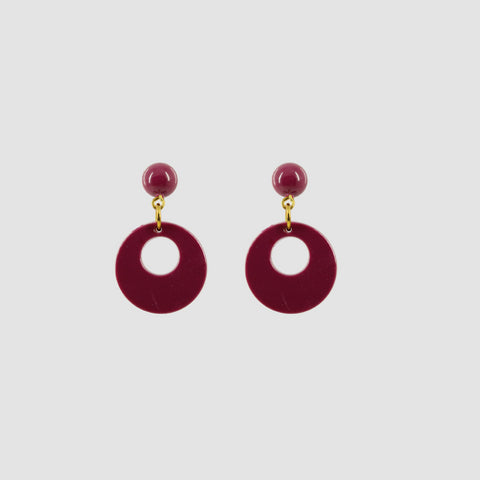 Pendientes Flamenca Niña Berenjena