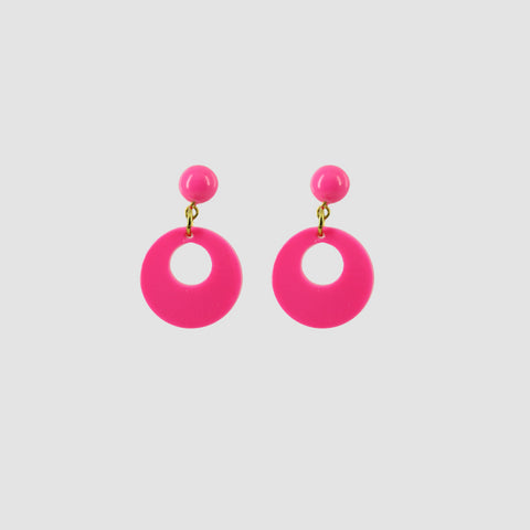Pendientes Flamenca Niña Fucsia