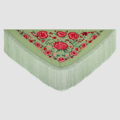 Mantón Bernarda Verde Hoja