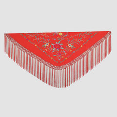 Mantón Azucena Rojo
