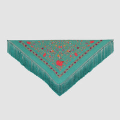 Mantón Rosario Verde Turquesa