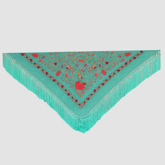 Mantón Rosario Aguamarina