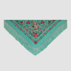 Mantón Guacamayo Aguamarina