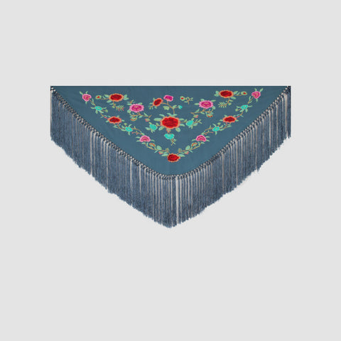 Mantón Amapola Niña Azul Ducado