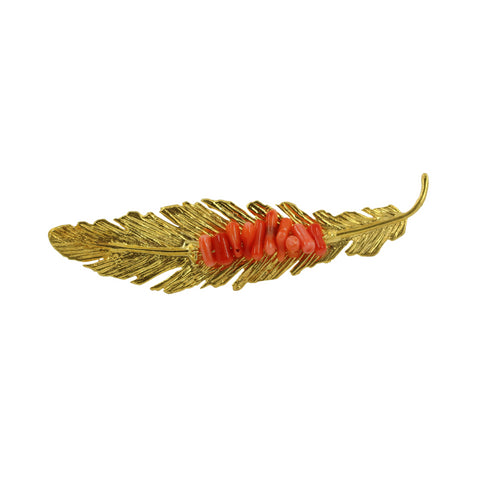 Broche Hoja Coral