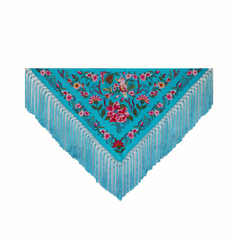 Mantón Niña Guacamayo Azul