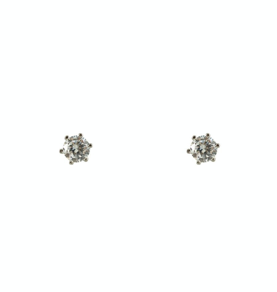 Pendientes Brillante Solitario 6 mm
