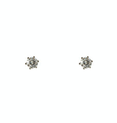 Pendientes Brillante Solitario 6 mm