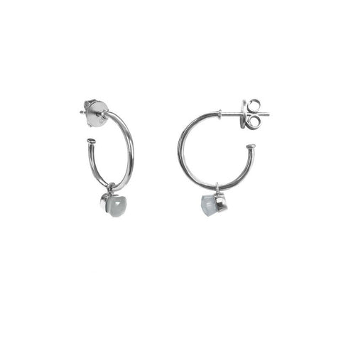 Pendientes Aro Mineral Plata