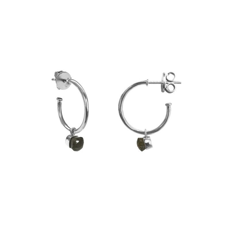 Pendientes Aro Mineral Plata