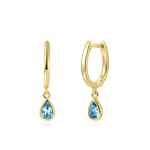 Pendientes Aguamarina