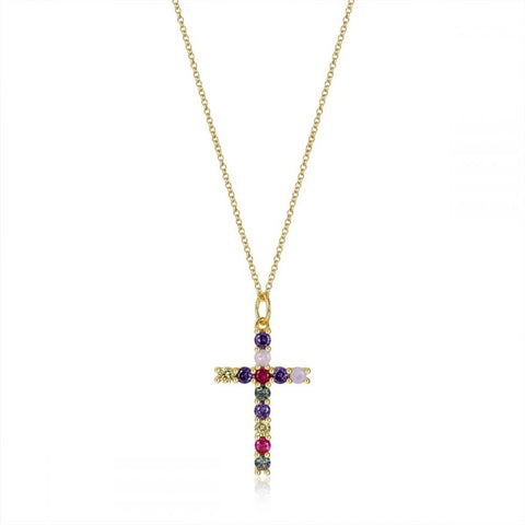 Colgante Cruz Mauve