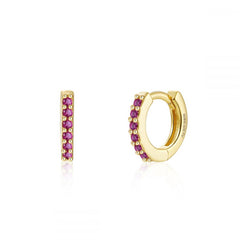 Pendientes Arito Circonitas Pink