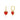 Pendientes Gallon Red Love