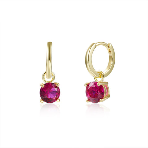 Pendientes Lisse Zircon Rubí