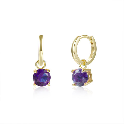Pendientes Lisse Zircon Lila