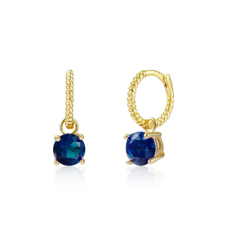 Pendientes Gallon Zircon Zafiro