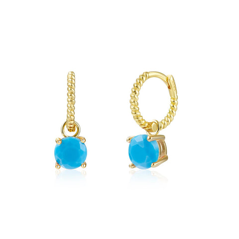 Pendientes Gallon Zircon Turquesa