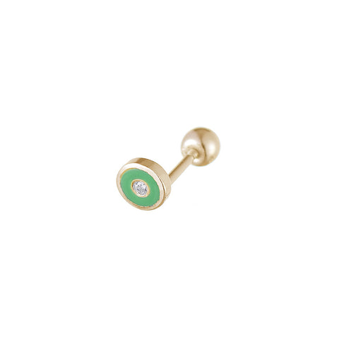 Pendiente Circle Esmaltado Rosca