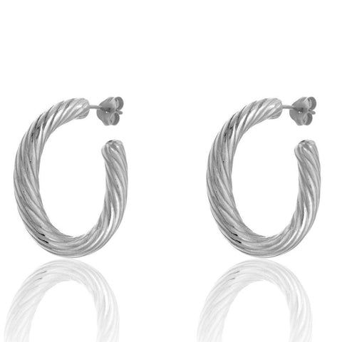 Pendientes Aro Ingrid Plata