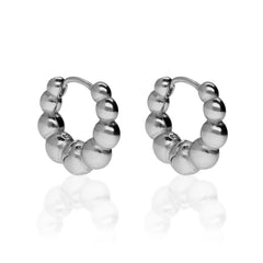 Pendientes Aro Pearl Plata