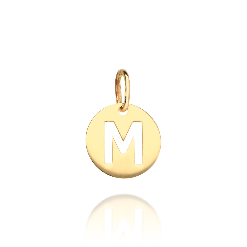 Medalla Inicial 8mm Oro