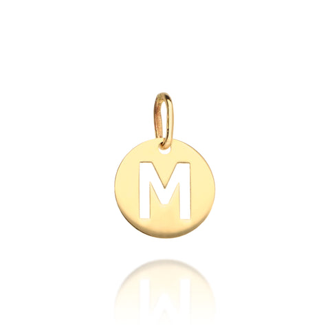 Medalla Inicial 8mm Oro