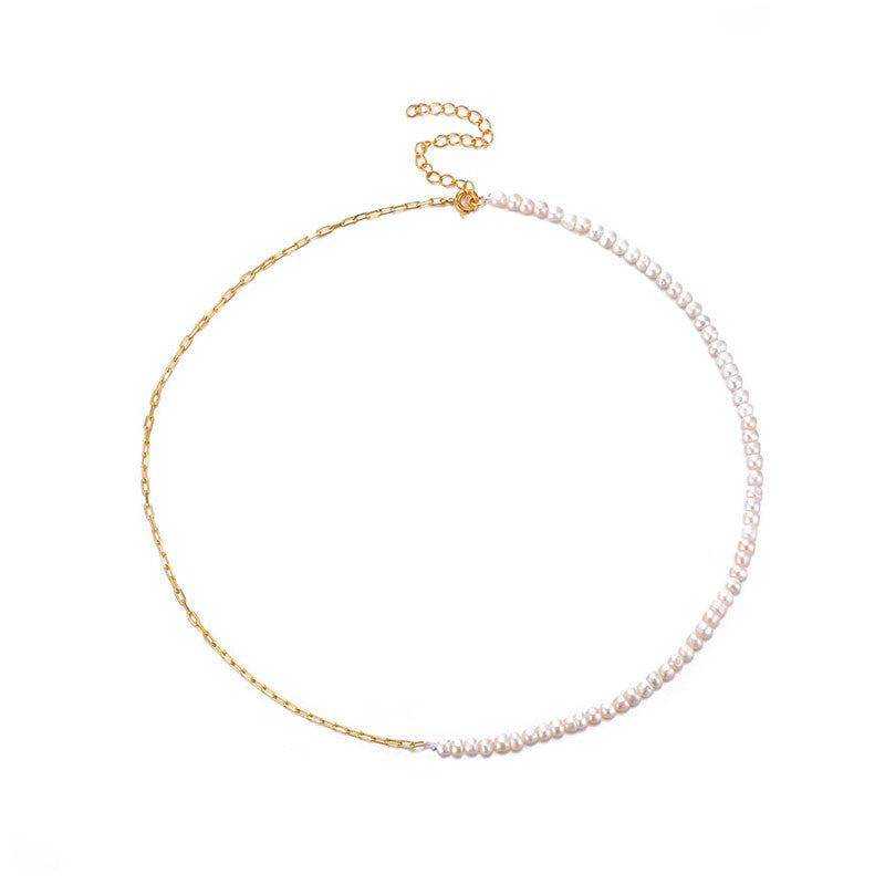 Collar Perlas Acero