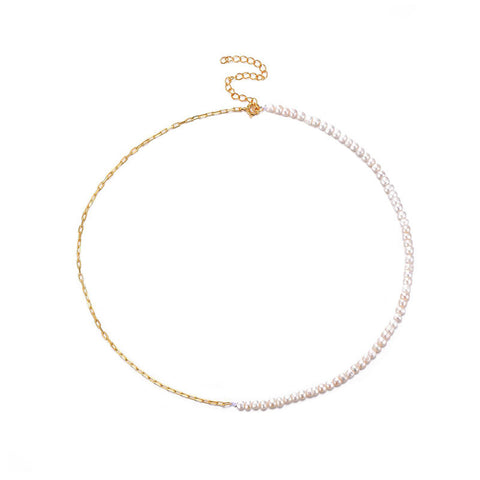 Collar Perlas Acero
