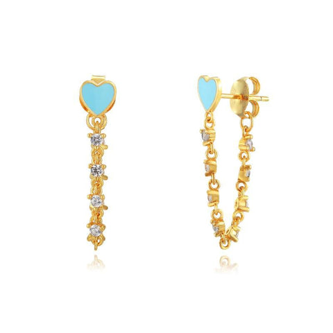 Pendientes Love Cadena