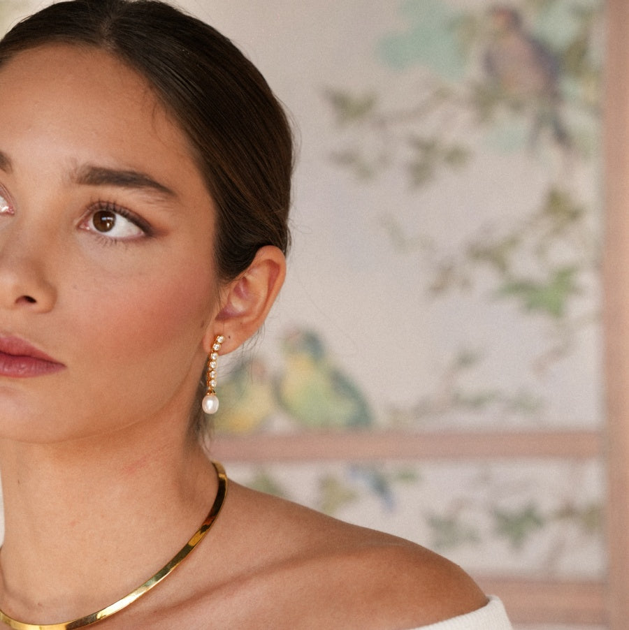 Pendientes Perla Lady Sybil Oro