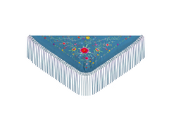 Mantón Azucena Azul Ducado