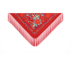 Mantón Lola Rojo - Flor Roja