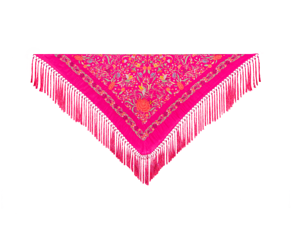 Mantón Rosario Fucsia