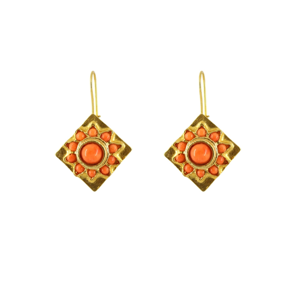 Pendientes Rombo Coral