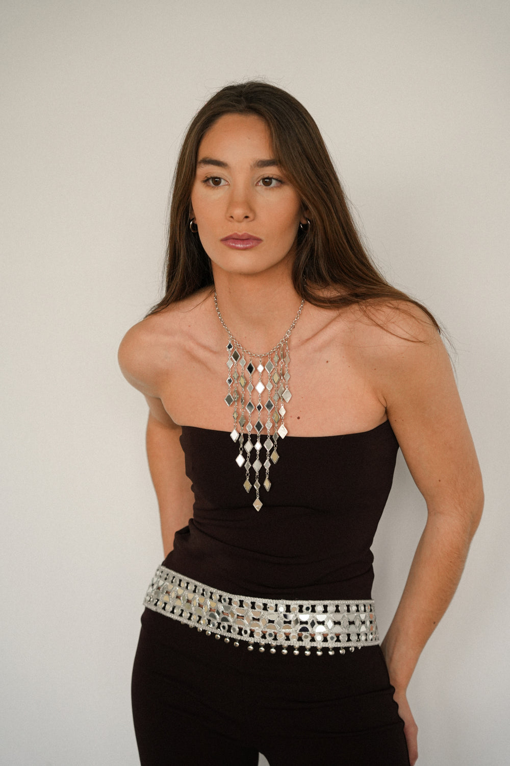 Collar Espejos Zira Plateado